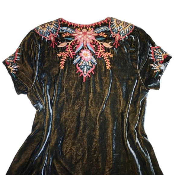 Johnny Was Aivita Velvet Drape Top - Picture 4 of 8